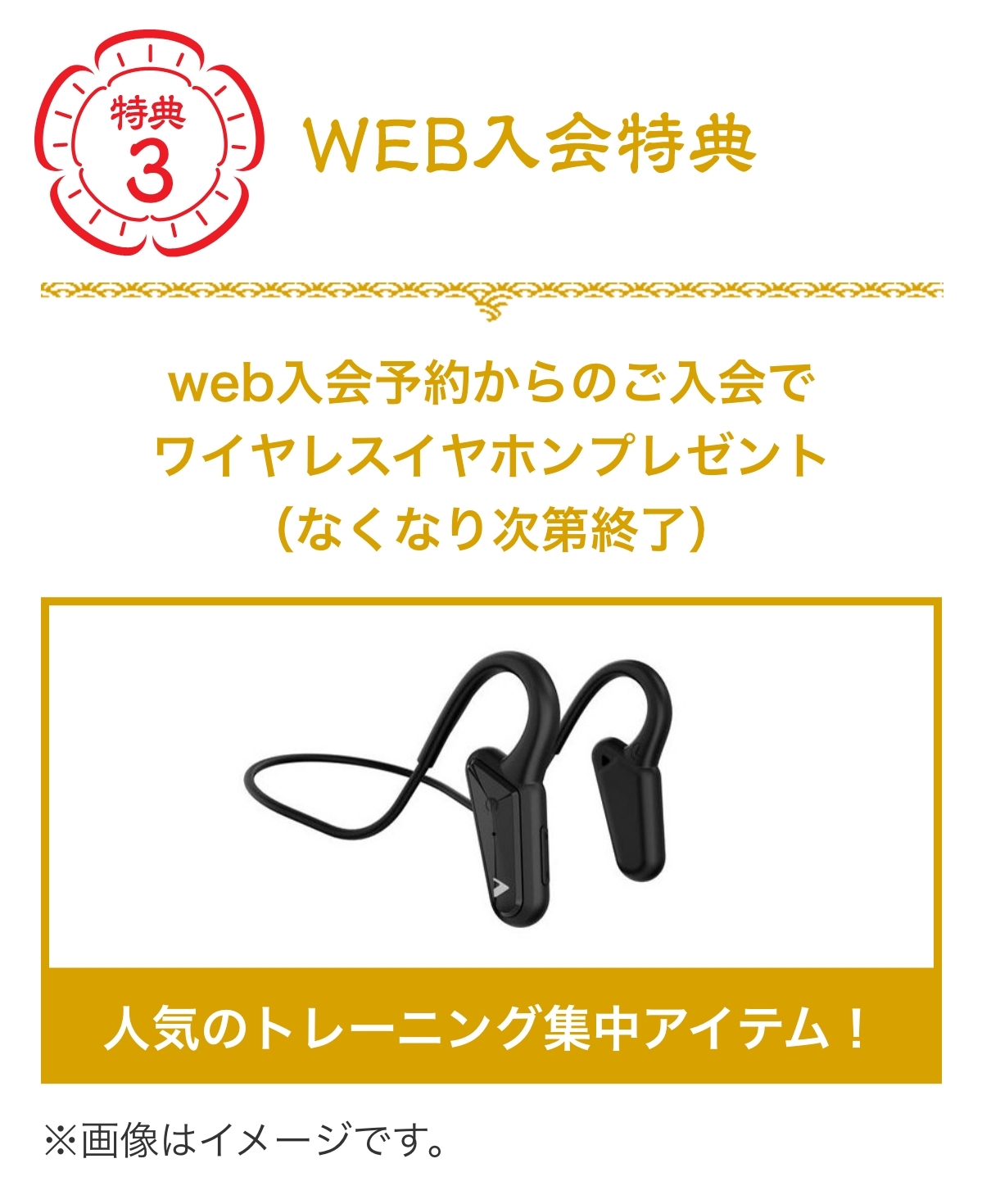 特典3 WEB入会特典