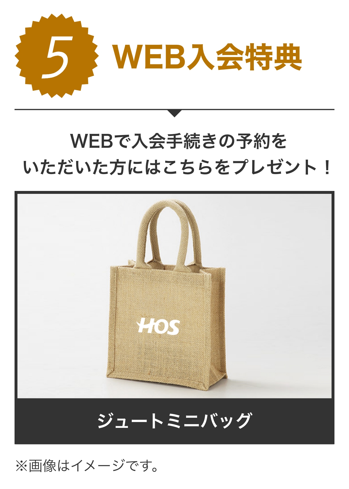 特典5 WEB入会特典