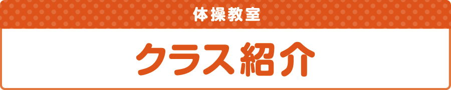 体操教室クラス紹介